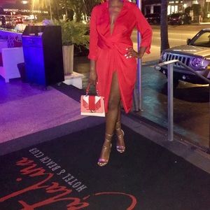 Missguided midi wrap dress